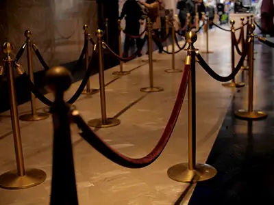 Red Carpet, Stanchions with Red Ropes